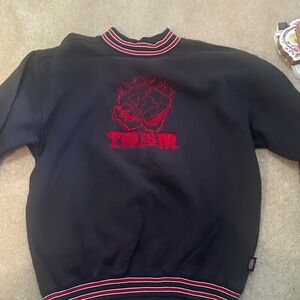 Black and Red TWISM Embroidered Men’s Sweatshirt